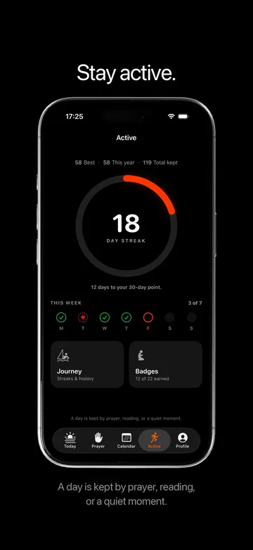 The App Store screenshot of the Active tab