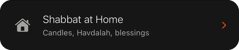 Shabbat at Home under Blessings: candle-lighting and Havdalah with their times.